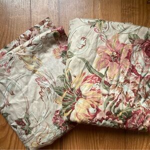 RALPH LAUREN GUINEVERE VALANCES (set 2) 100% COTTON FRENCH COUNTRY 80”x17””